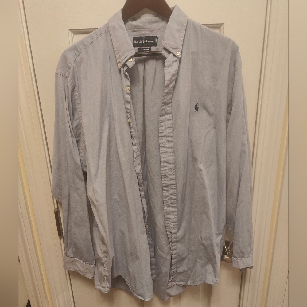 Men's Ralph Lauren Blue dress shirt 16 1/2 34-35